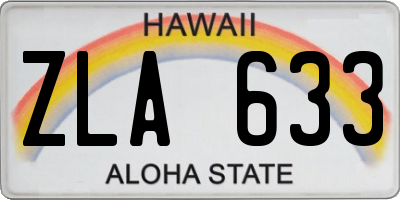 HI license plate ZLA633
