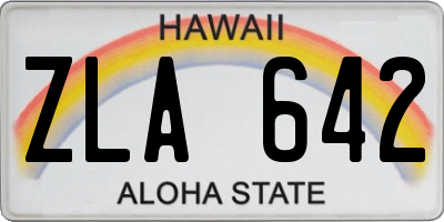 HI license plate ZLA642