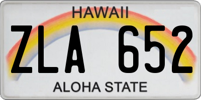 HI license plate ZLA652