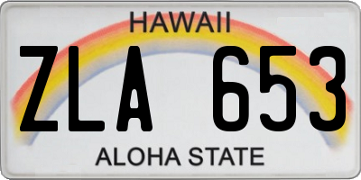 HI license plate ZLA653