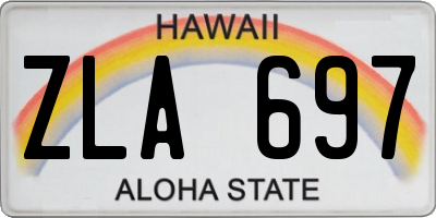 HI license plate ZLA697