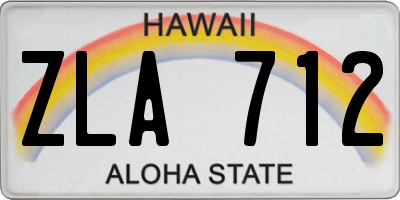 HI license plate ZLA712
