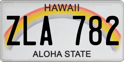 HI license plate ZLA782
