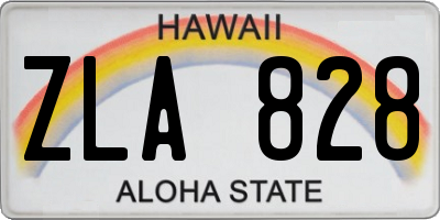 HI license plate ZLA828