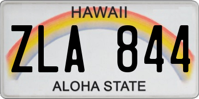 HI license plate ZLA844