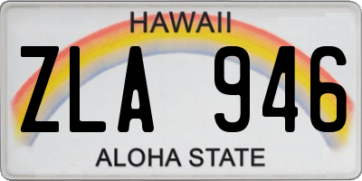 HI license plate ZLA946