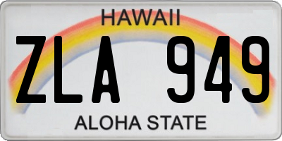 HI license plate ZLA949