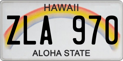 HI license plate ZLA970