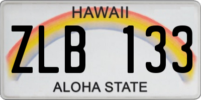 HI license plate ZLB133