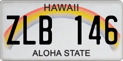 HI license plate ZLB146