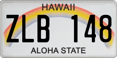 HI license plate ZLB148