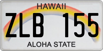 HI license plate ZLB155
