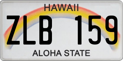 HI license plate ZLB159