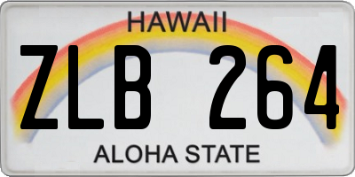 HI license plate ZLB264