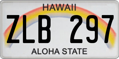 HI license plate ZLB297