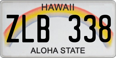 HI license plate ZLB338