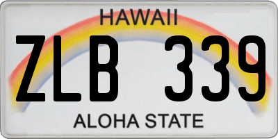 HI license plate ZLB339