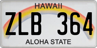 HI license plate ZLB364