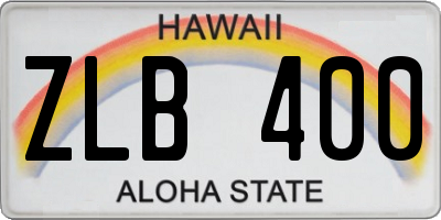 HI license plate ZLB400