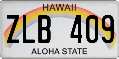 HI license plate ZLB409