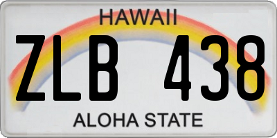HI license plate ZLB438