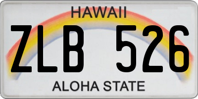 HI license plate ZLB526
