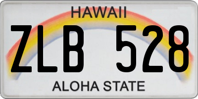 HI license plate ZLB528