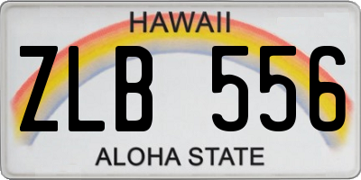 HI license plate ZLB556