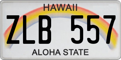 HI license plate ZLB557