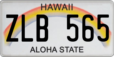 HI license plate ZLB565