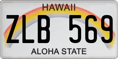 HI license plate ZLB569