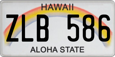 HI license plate ZLB586