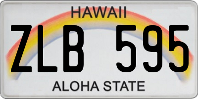 HI license plate ZLB595