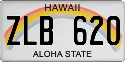 HI license plate ZLB620