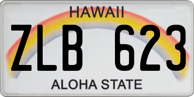 HI license plate ZLB623
