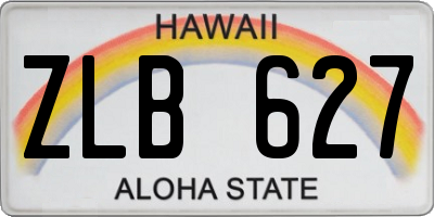HI license plate ZLB627