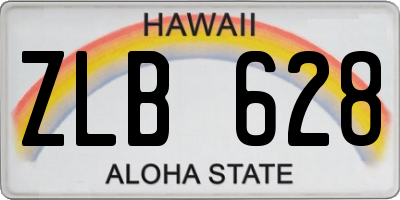 HI license plate ZLB628