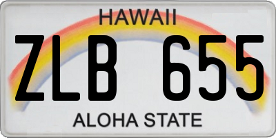 HI license plate ZLB655