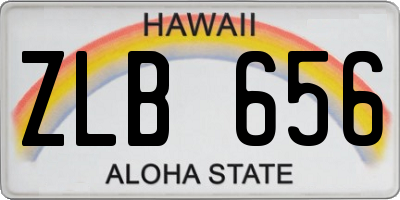 HI license plate ZLB656