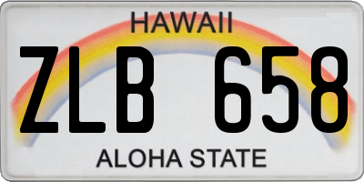 HI license plate ZLB658