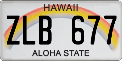 HI license plate ZLB677