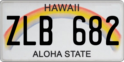 HI license plate ZLB682