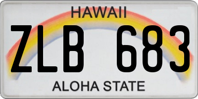 HI license plate ZLB683