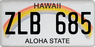 HI license plate ZLB685