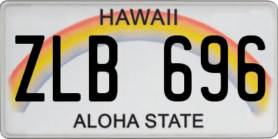 HI license plate ZLB696