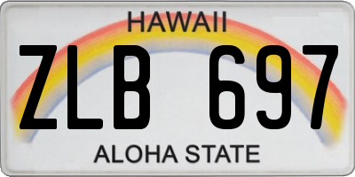 HI license plate ZLB697