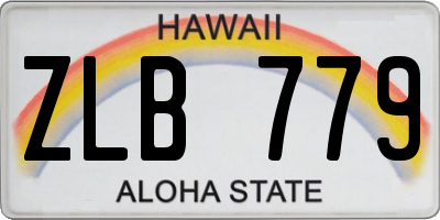 HI license plate ZLB779