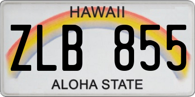HI license plate ZLB855