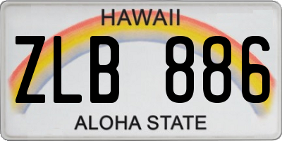HI license plate ZLB886