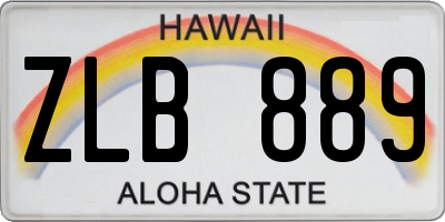 HI license plate ZLB889